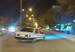 Drift atan sürücüye 20 bin 342 lira ceza, aracı trafikten men edildi