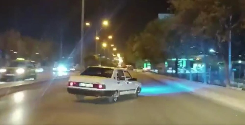 Drift atan sürücüye 20 bin 342 lira ceza, aracı trafikten men edildi