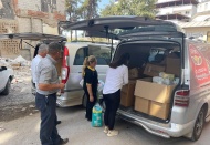 1000 depremzedenin ihtiyacı karşılandı