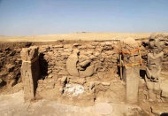 12 bin yıllık Göbeklitepe’de boyalı heykel bulundu