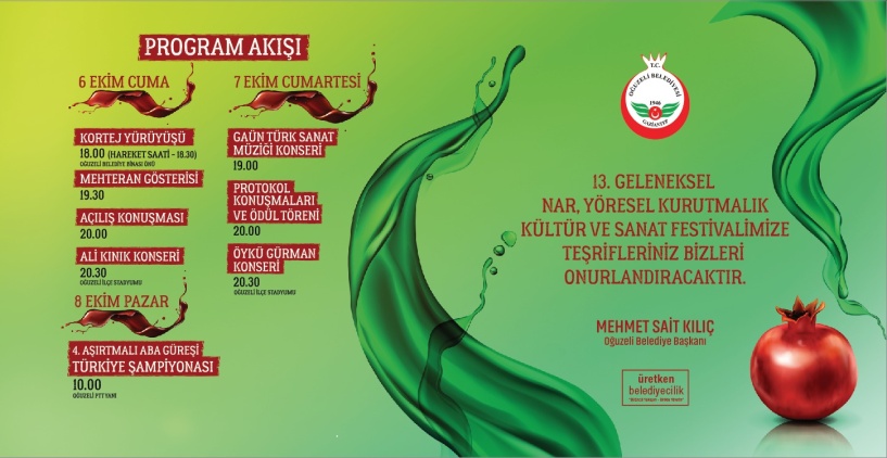 “Geleneksel Nar, Yöresel Kurutmalık, Kültür ve Sanat Festivali” başlıyor
