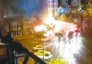 Oto lastikçisinde çıkan yangın korkuttu