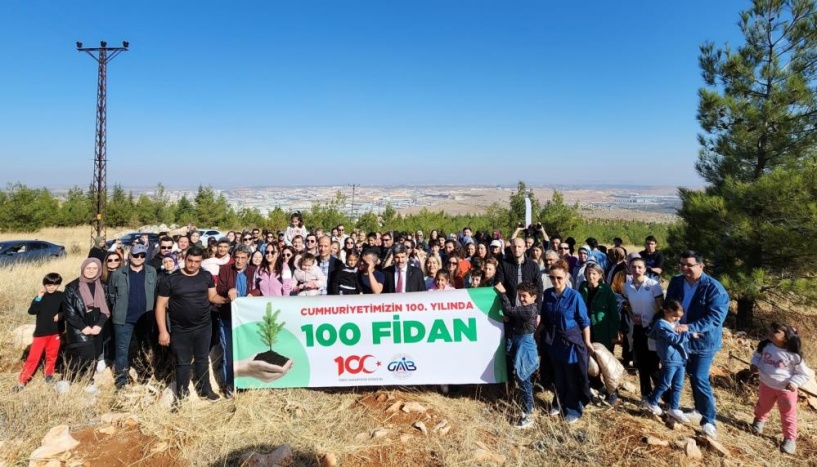 Cumhuriyetimizin 100. Yılı anısına 100 ağaç dikildi