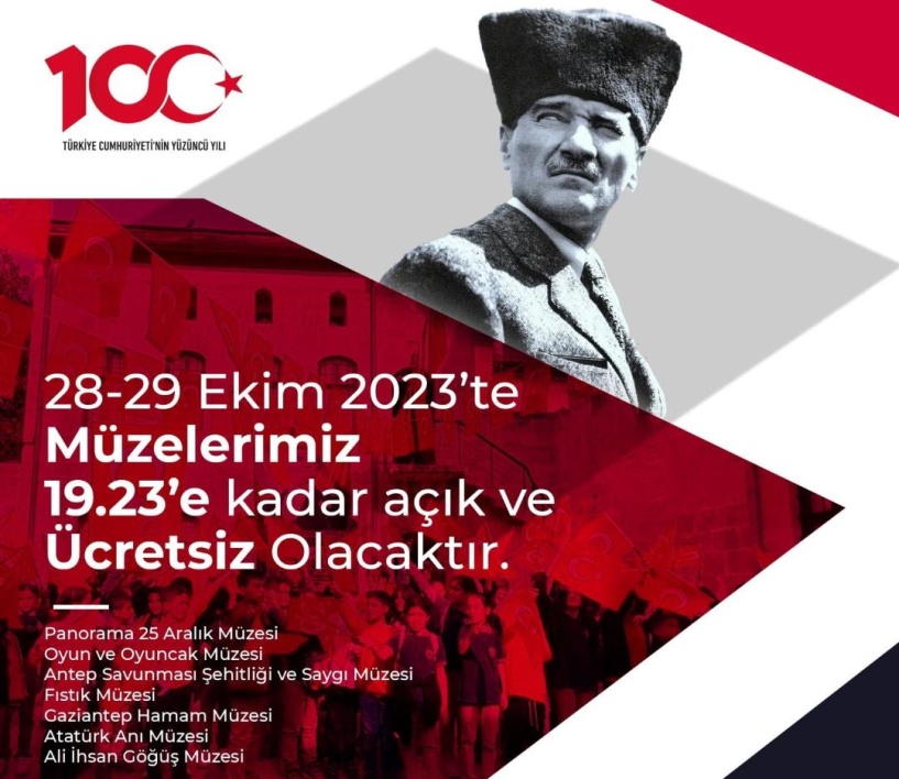 Ulaşım ve müzeler 100. Yıl için ücretsiz