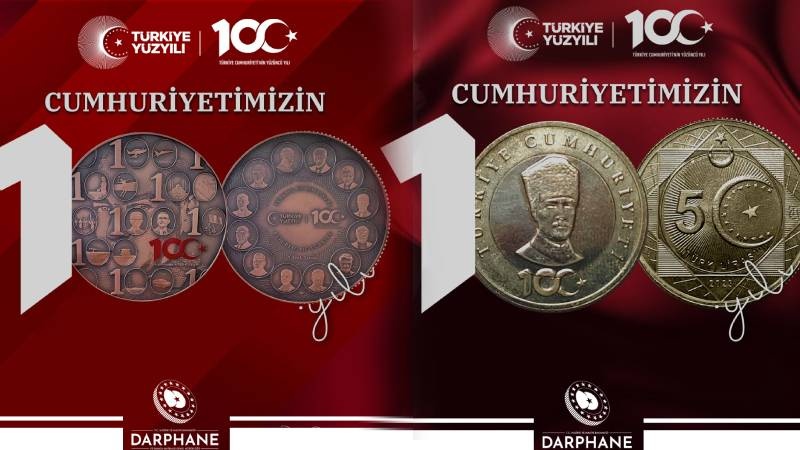 Darphane'den Cumhuriyet'in 100. yılına özel hatıra parası