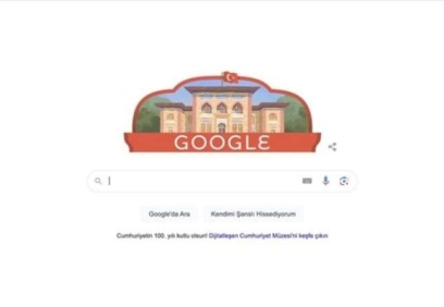 Google'dan Türkiye Cumhuriyeti'nin 100. yılına özel "doodle"