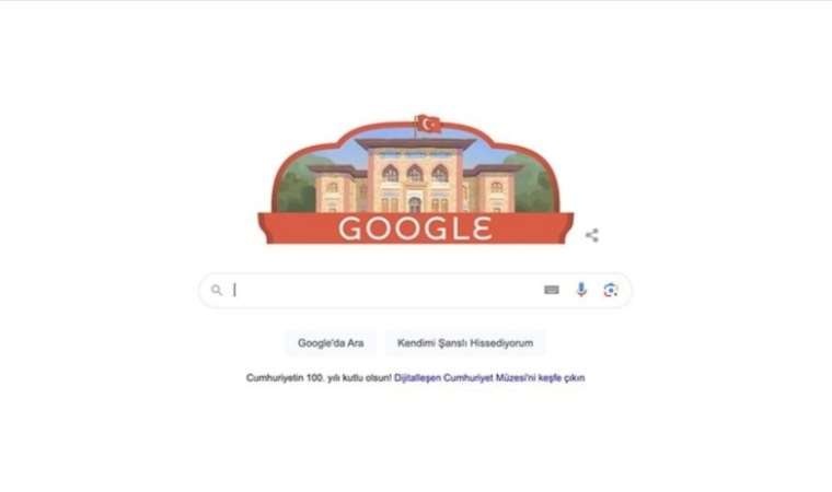 Google'dan Türkiye Cumhuriyeti'nin 100. yılına özel "doodle"
