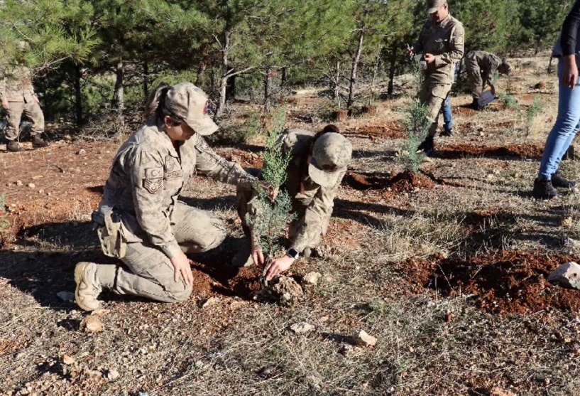 Jandarma 100. Yıl için 100 fidan dikti