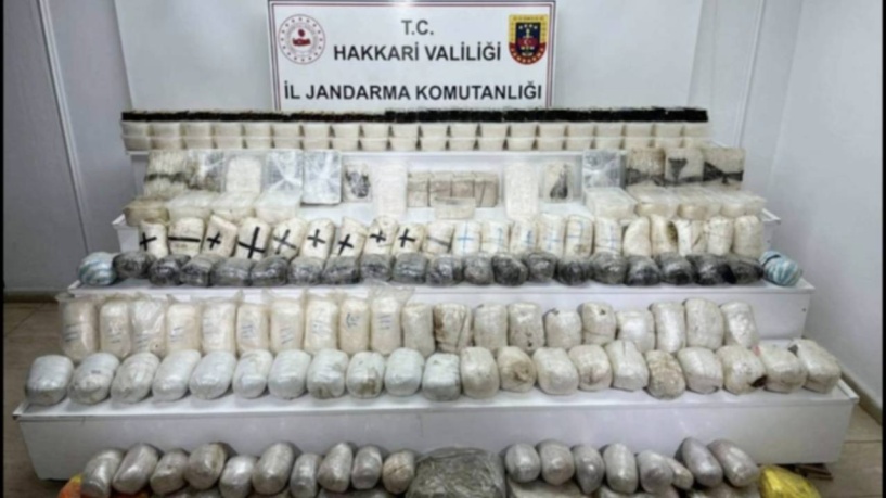 2 ton 350 kg uyuşturucu madde ve 11 bin uyuşturucu hap ele geçirildi