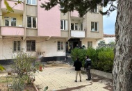 Ağır hasarlı binada doğalgaz patladı