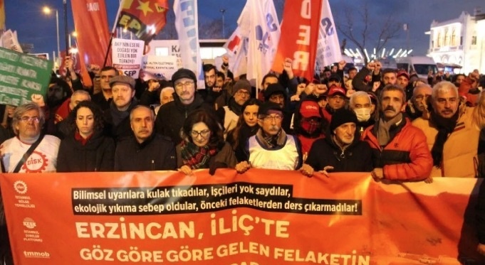 KESK, DİSK, TMMOB ve İTO'dan İliç protestosu
