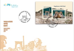 PTT AŞ tarafından "Sagalassos Antik Kenti" konulu anma pulu ve ilkgün zarfı 22 Şubat 2024 tarihinde tedavüle sunuldu.