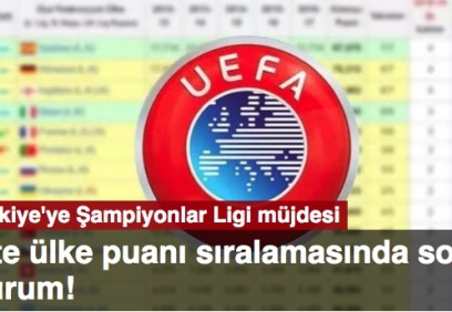 UEFA ülke puanı sıralamasında ilk 10'da yer almayı garantiledik