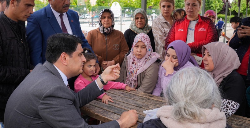 Seyrantepe Mahallesi’nde halkın sorunlarını dinledi