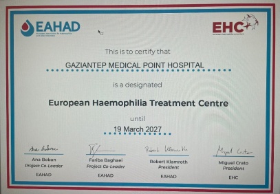 EAHAD Akredite Hemofili Merkezi açıldı