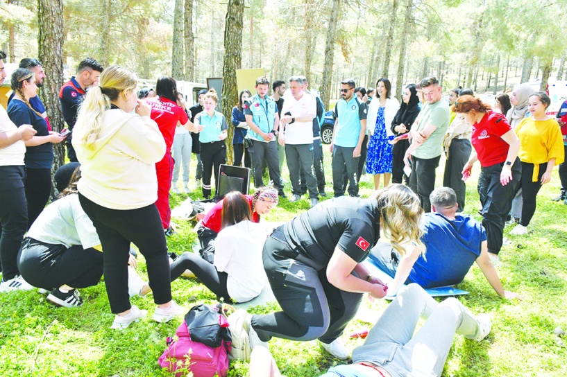 Afet koşullarına hazırlık tatbikatı yapıldı