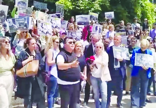 Hayvanseverlerden TBMM önünden tepki: 'Hayvanları hedef gösteremezsiniz'