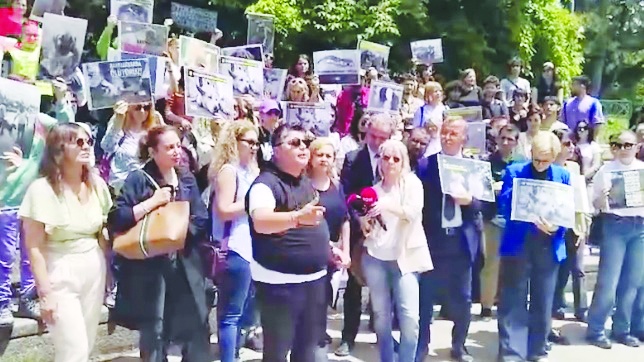 Hayvanseverlerden TBMM önünden tepki: 'Hayvanları hedef gösteremezsiniz'