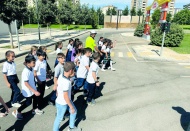 Öğrencilere trafik eğitim veriliyor