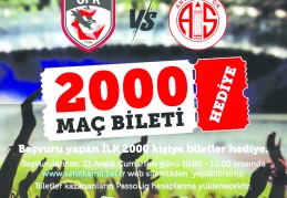 2 bin taraftara bilet hediye edecek