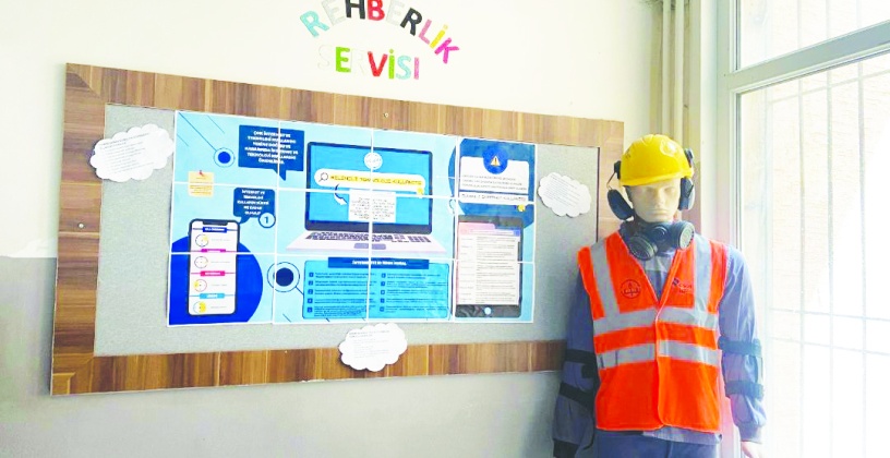 Meslek okulu öğrencileri iş güvenliği konusunda eğitildi