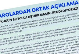 "Hukukun siyasallaştırılmasını reddediyoruz!"