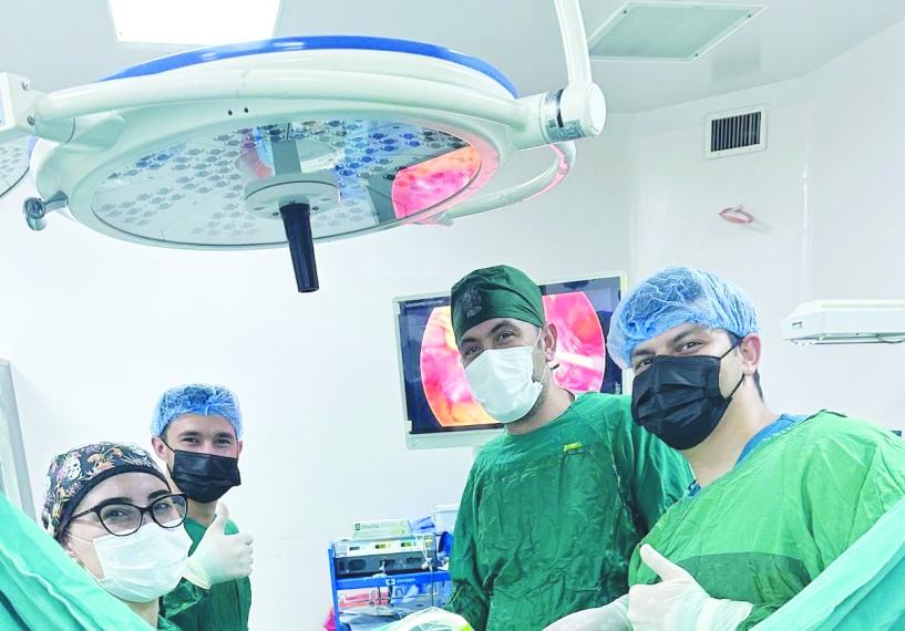 Laparoskopik yöntemle idrar kesesindeki sarkma düzeltildi