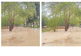 Alleben Deresi taştı