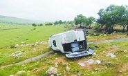 İşçi servisi şarampole yuvarlandı 16 kişi yaralandı