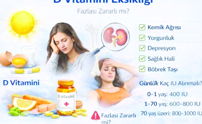 D vitamini eksikliği yıl boyu devam edebiliyor