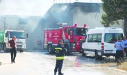 Tekstil fabrikasında yangın