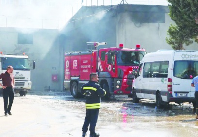 Tekstil fabrikasında yangın