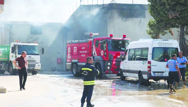 Tekstil fabrikasında yangın
