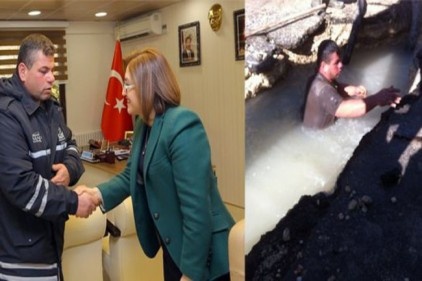 -2 derecede suya girerek arızayı giderdiler
