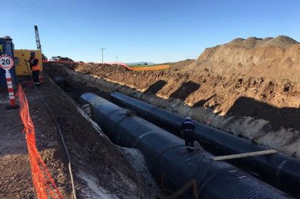 &#8220;135 bin 730 metre uzunluğundaki isale hattında boru montajı başladı&#8217;&#8217;