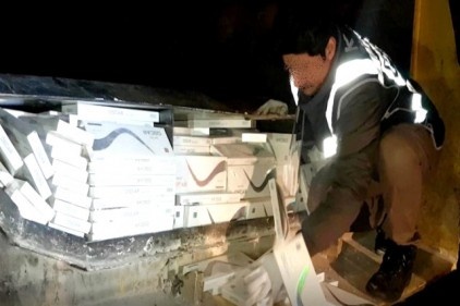 24 bin 500 paket gümrük kaçağı sigara ele geçirildi