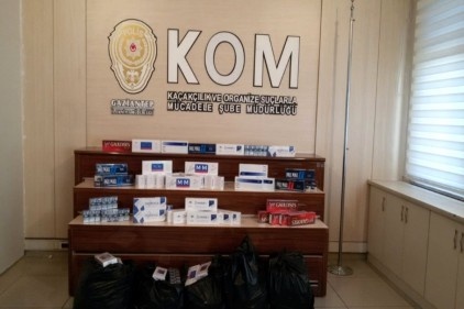 3 bin 110 paket gümrük kaçağı sigara ele geçirildi