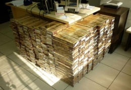 330 bin lira olan toplam 55 bin paket kaçak sigara ele geçirildi