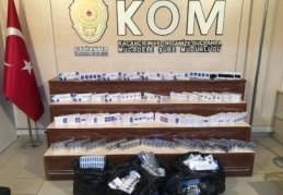 2 bin paket kaçak sigara ele geçirildi