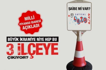 29 büyük ikramiye üç ilçeye çıktı