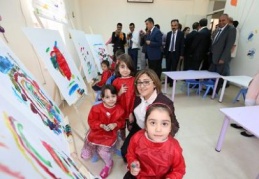 7 derslik ve 300 öğrenci kapasiteli anaokulu hizmet veriyor