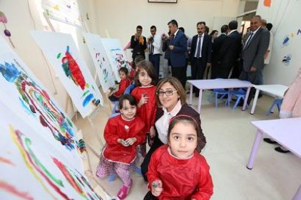 7 derslik ve 300 öğrenci kapasiteli anaokulu hizmet veriyor