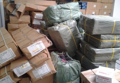 4 kamyon dolusu motosiklet parçasına el konuldu