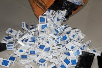 800 karton gümrük kaçağı sigaraya el konuldu
