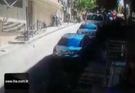 4. kattan arabanın üzerine böyle düştü! İnanılmaz kurtuluş