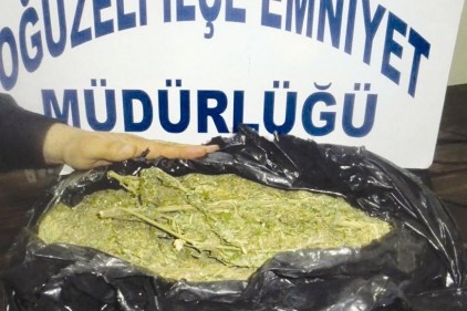 3 kilo esrar maddesi ele geçirildi