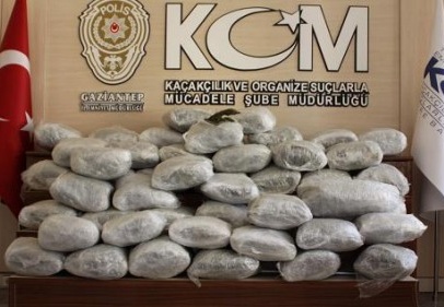 101 kilo esrar maddesi ele geçirildi.