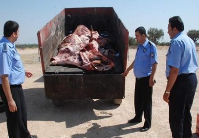 600 kiloluk bozuk et imha edildi 