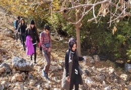 12 kilometrelik doğa yürüyüşüne 20 kişilik ekip katıldı