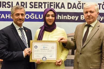 205 kursiyer meslek sahibi oldu